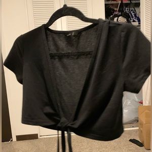 Black Crop top